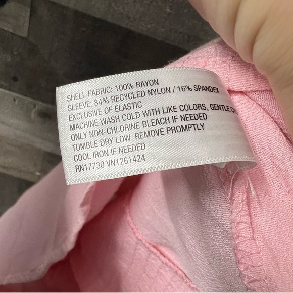 NWT Wild Fable Long Sleeve Lace Bustier Top Light Pink - Picture 5 of 6